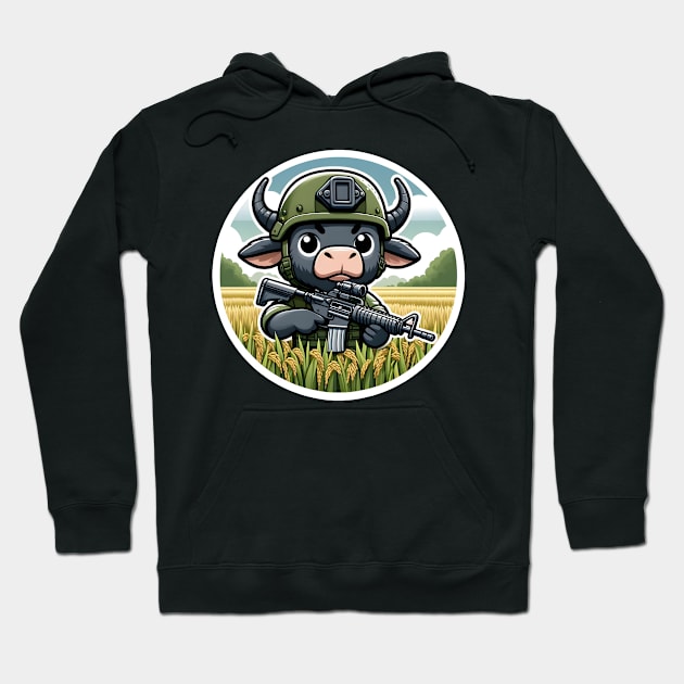 Tactical Buffalo Hoodie by Rawlifegraphic